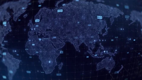 Global communication network, technology for internet business, concept of .. Stock Footage 273569939