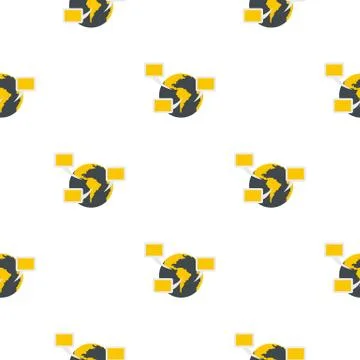Global communication pattern flat Stock Illustration