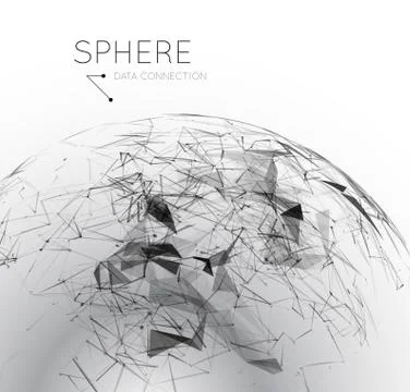 Global communication in the sphere form Stock Illustration