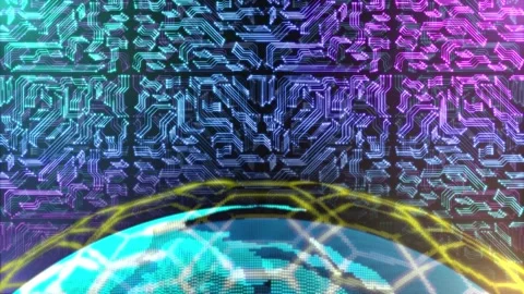 Global communication technology and internet concept animation Stock Footage 253556391