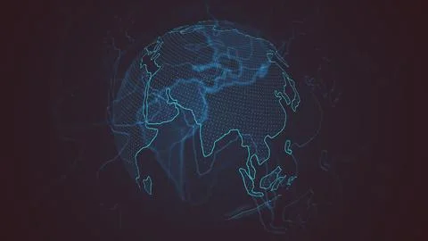 Global communication technology digital earth background Stock Illustration