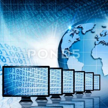 Global communications and internet. abstract technology backgrounds Stock Photos