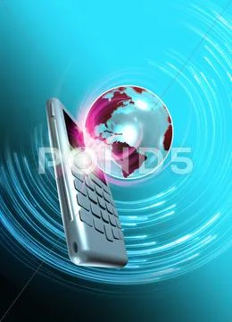 Global communications, artwork Stock Illustration