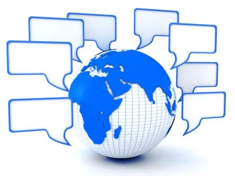 Global communications, conceptual image. Stock Illustration
