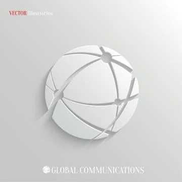 Global communications icon - vector web background Stock Illustration