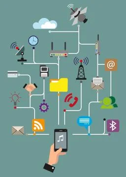 Global communications Stock Illustration