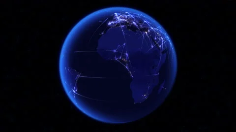 Global communications through the global network of connections. Stock Footage 59313263