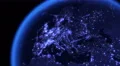 Global communications through the network of connections over Europe 4k or 4k+ Resolution