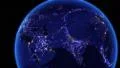 Global communications through the network of connections over Asia. 4k or 4k+ Resolution