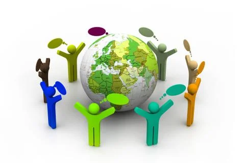 Global community Stock Illustration