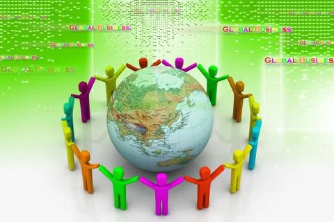Global community Stock Illustration