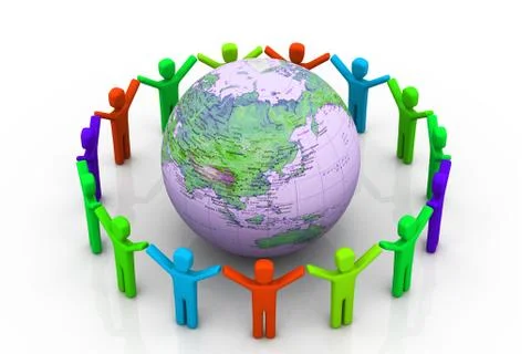 Global community Stock Illustration