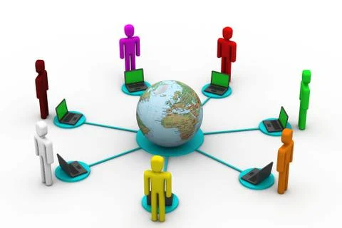 Global community Stock Illustration