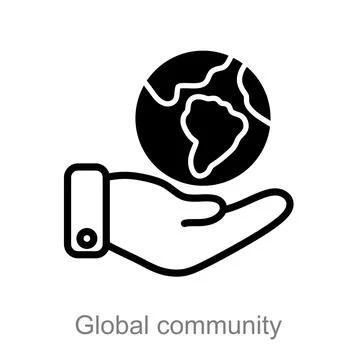 Global community Stock Illustration