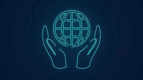 Global community supporting each other in the world animation 스톡 동영상 264960180
