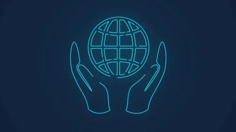 Global Community Supporting Each Other, Hands Holding the World Stock Footage 305567268