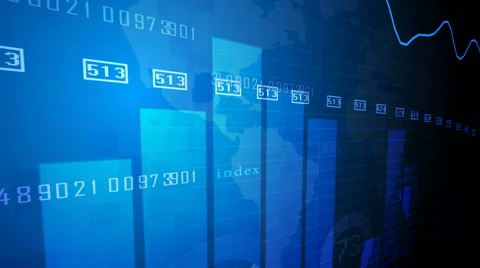 Global Computer Infographics Background with World Maps Stock Footage 65174752