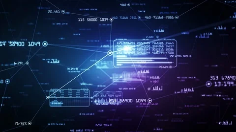 Global computer network. Concept of big data and cloud computing in data center. Stock Footage 123982171