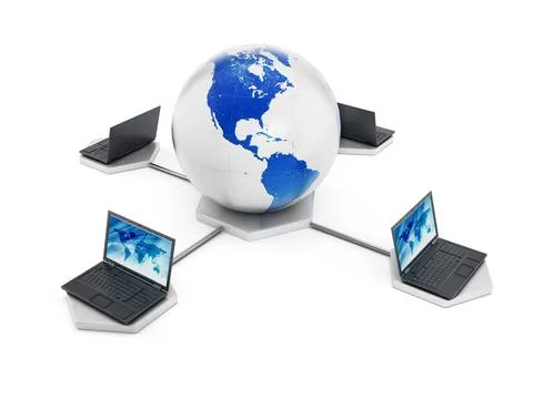 Global computer network Global computer network isolated on white backgrou... 스톡 사진