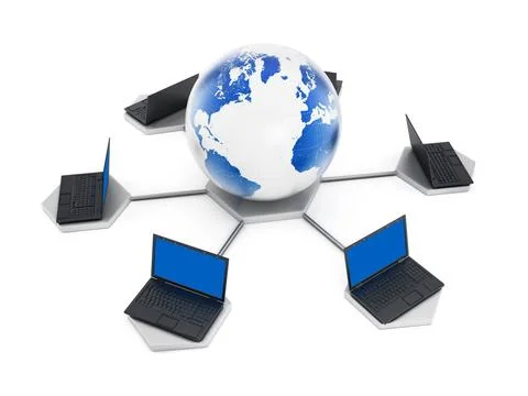 Global computer network Global computer network isolated on white backgrou... 写真素材