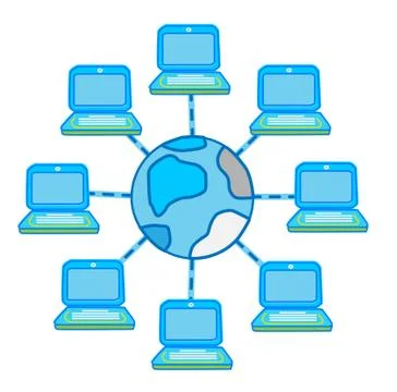 Global computer network Stock Illustration