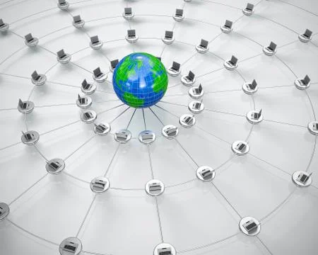 Global computer network Stock Illustration
