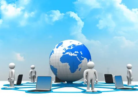 Global computer network. Stock Illustration