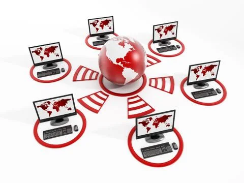 Global computer network Illustrazione stock