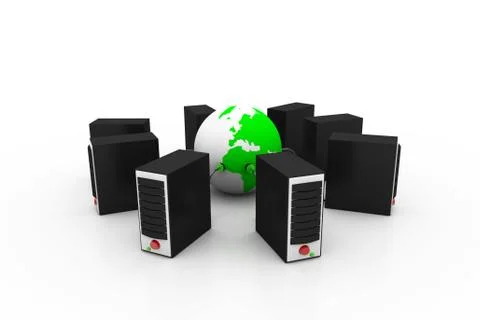 Global computer network Stock Illustration