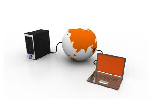 Global computer network 스톡 일러스트