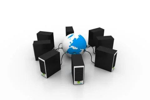 Global computer network Stock Illustration