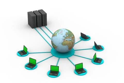 Global computer network Stock Illustration