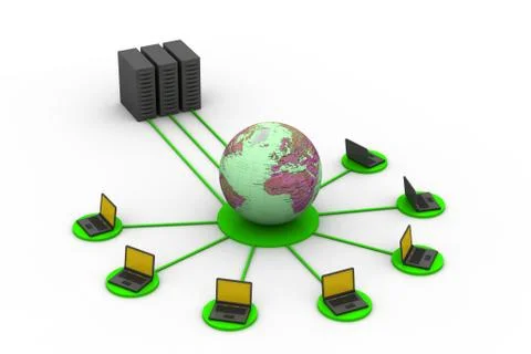 Global computer network. Stock Illustration