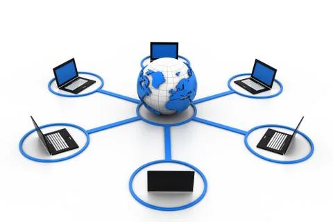 Global computer network Illustrazione stock