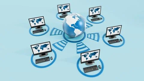 Global computer network Illustrazione stock