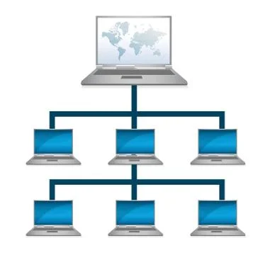 Global computer network illustration design 스톡 일러스트