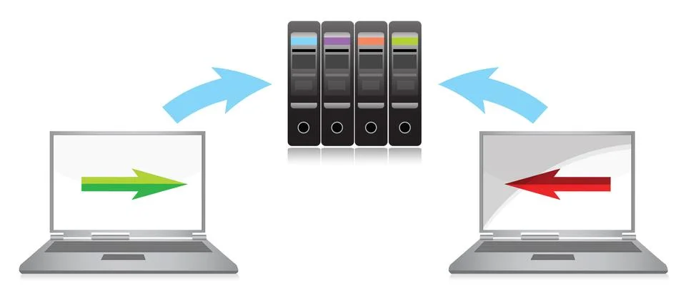 Global computer network illustration design Illustrazione stock