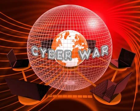 Global Computer Network Indicates Worldwide Planet And Processor Illustrazione stock