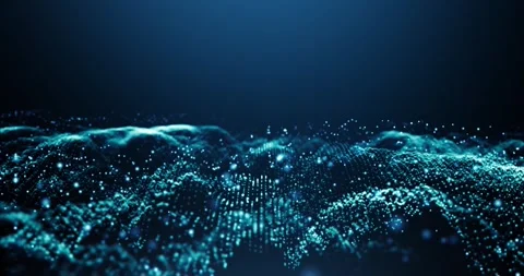 Global Computer System Dynamic Net and Cyber Energy Wave Background Stock Footage 335546933