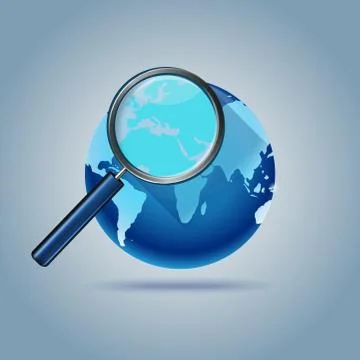 Global computer web search Stock Illustration
