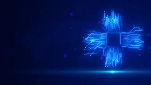 Global Computing Chip and Connected Digital Infrastructure 動画素材 341376299