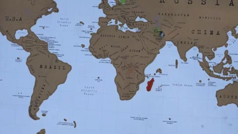 Global conflict world map Vídeos de archivo 337941188