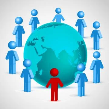 Global connecting Stock Illustration