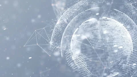 Global connection and the internet network 4K resolution, Tech Earth Vidéo 334652811