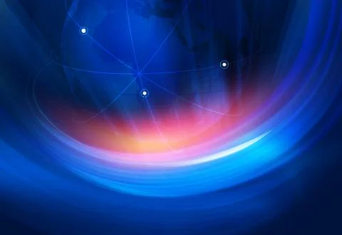 Global Connection Background Through the Whole World Concept Series 스톡 일러스트