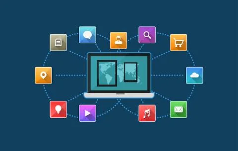 Global connection concept Stock Illustration