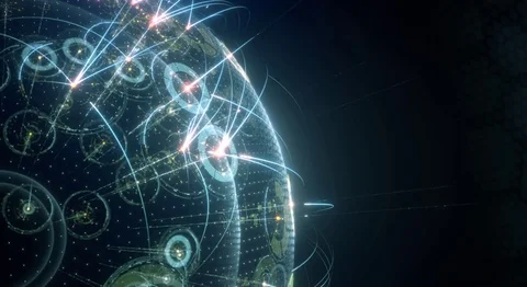 Global connection Concept. IT business. Internet or network. 8k,UHD 스톡 동영상 75763359