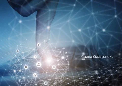 Global connection concept Stock Photos