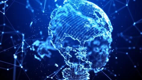 Global connection digital abstract background Stock Illustration