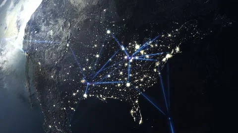 Global connection Video stock 43458811